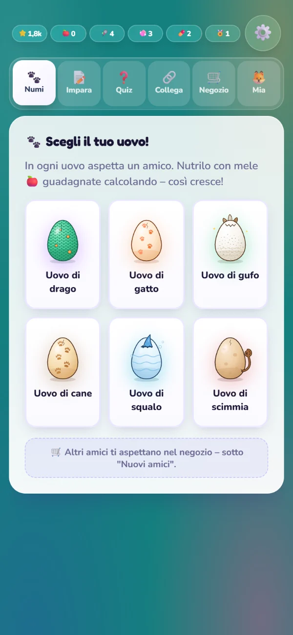 La scelta di un uovo all’inizio